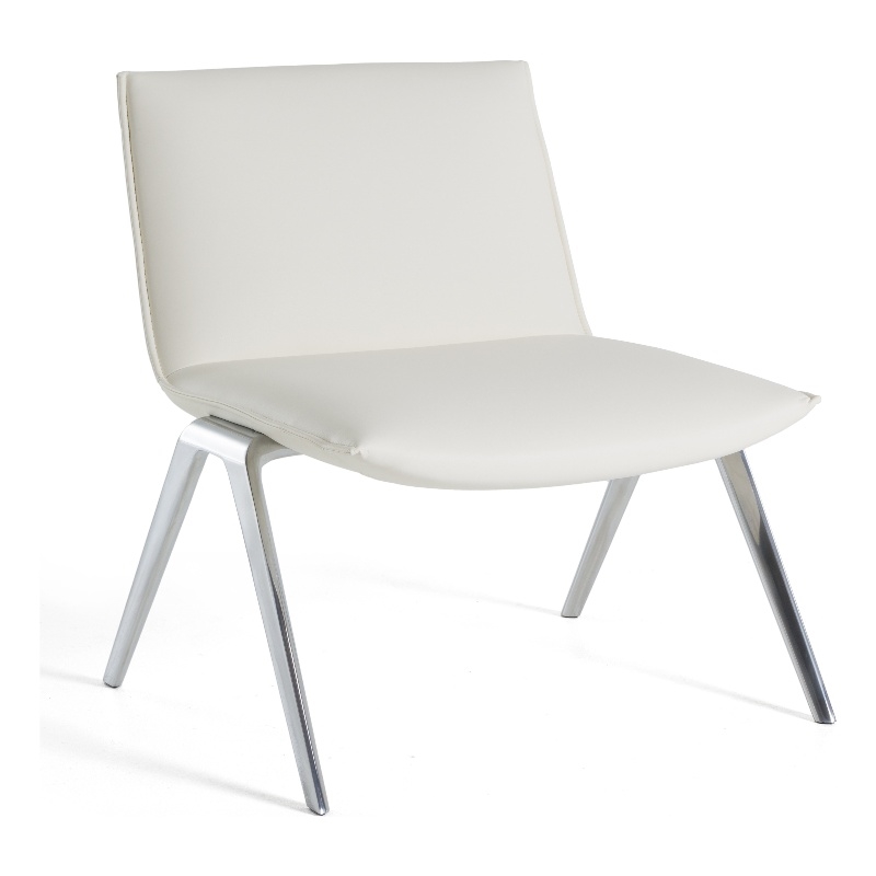 Cedric - Modern White Vegan Leather Accent Chair