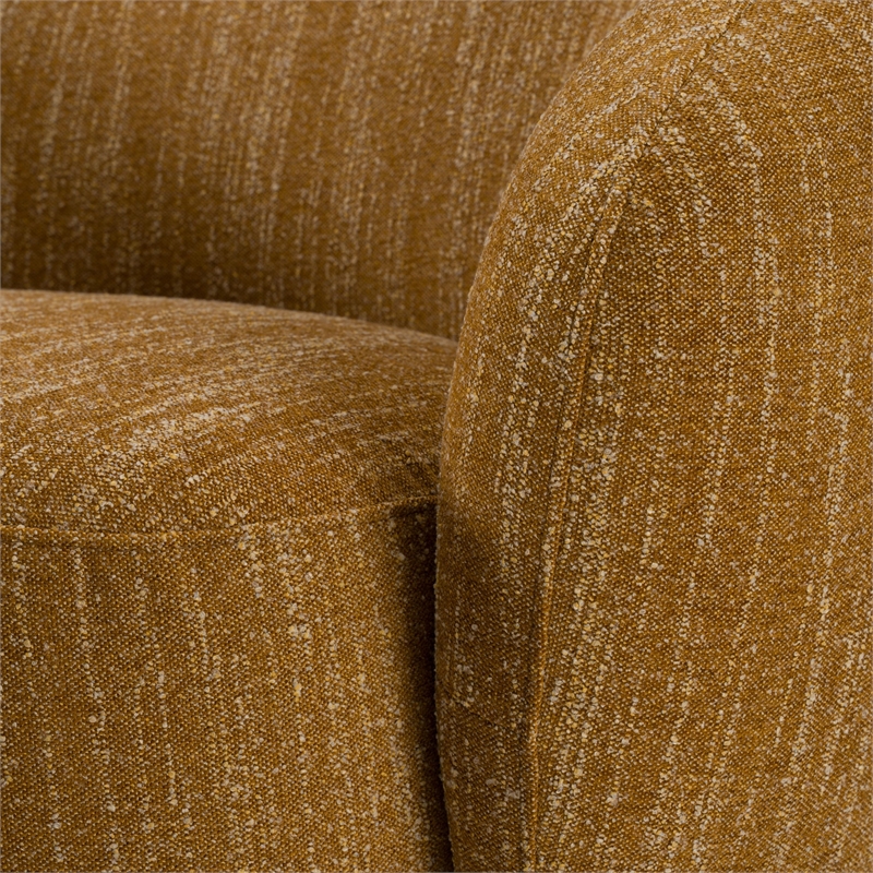 Norris - Modern Mustard Fabric Swivel Accent Chair