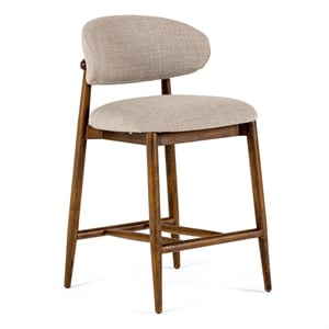 Blum - Modern Beige Linen Counter Chair