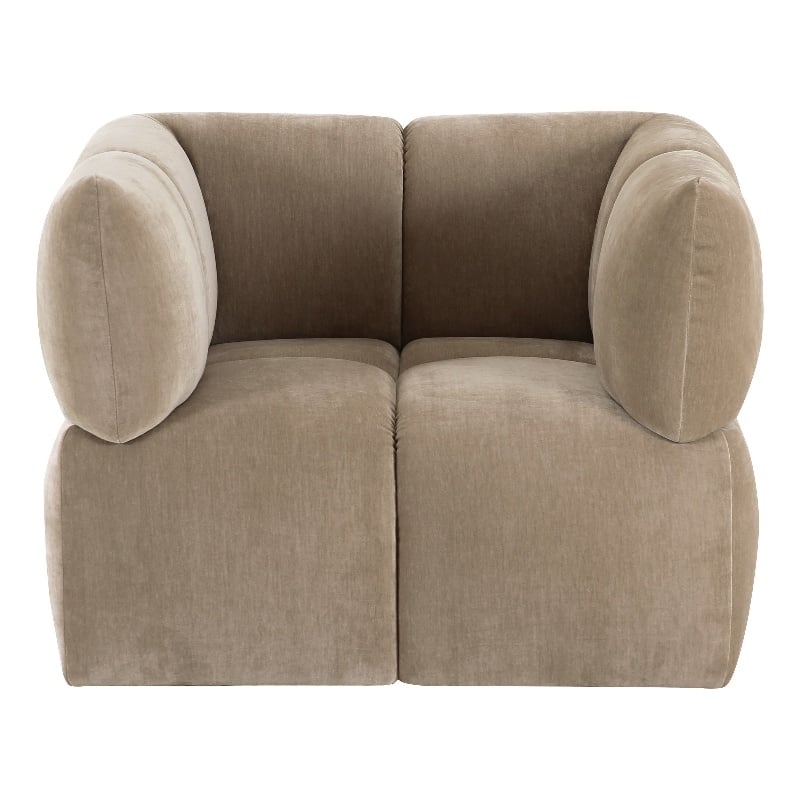 Marisol - Modern Taupe Fabric Swivel Accent Chair