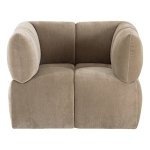 Marisol - Modern Taupe Fabric Swivel Accent Chair