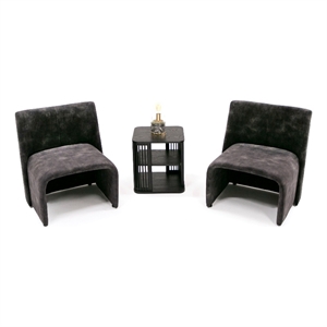 Modern Jarvis Accent Dark Gray Fabric Chair
