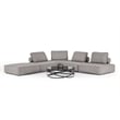 Nolden - Modern Modular Gray Fabric Armless Seat