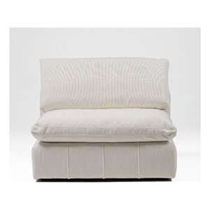 Vicki - Modern Off White Fabric Modular Armless Seat