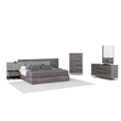 Enzo Italian Modern Gray Oak Mirror