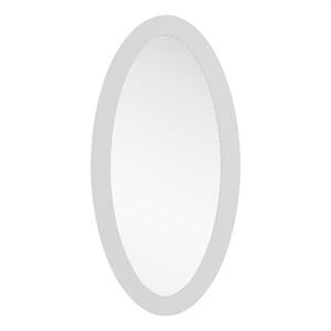 Legend - Modern White High Gloss Oval Mirror