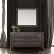 Splendor - Gray High Gloss Slatted MIrror