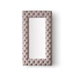 Legend - Transitional Gray Velvet Floor Mirror