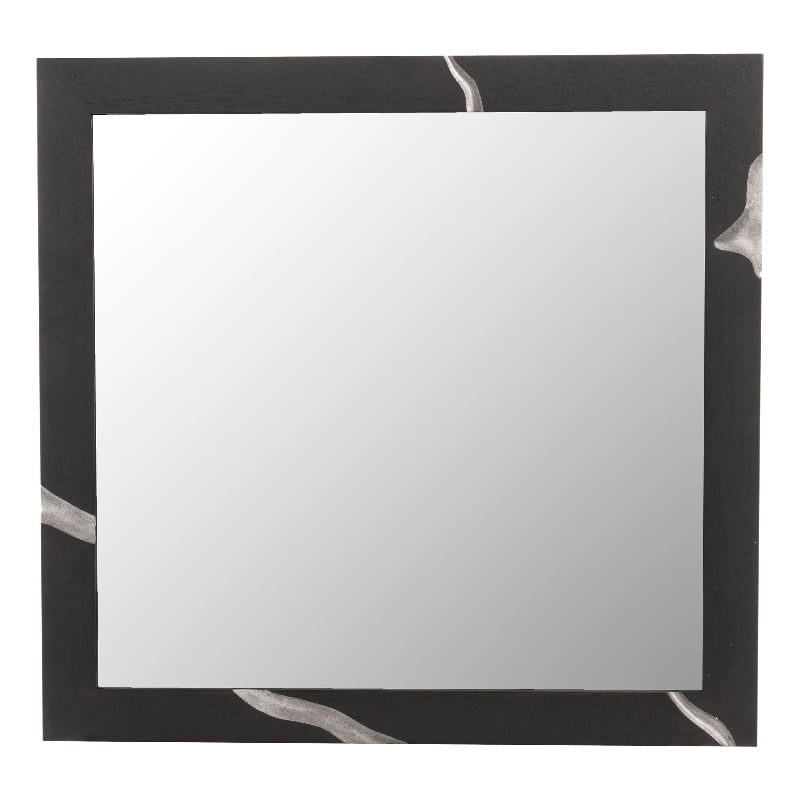 Aspen - Modern Matte Brown Ash & Silver Mirror