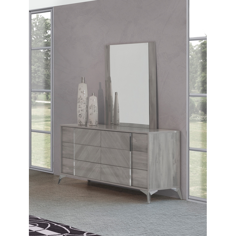 Alexa Italian Modern Gray Dresser
