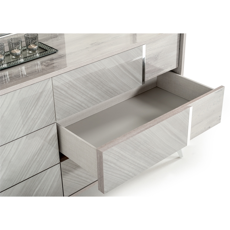 Alexa Italian Modern Gray Dresser