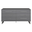 Splendor - Gray High Gloss Slatted Dresser