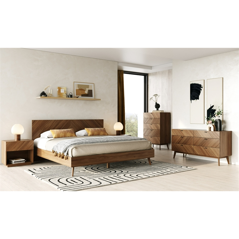 Kamela- Modern Walnut Chest
