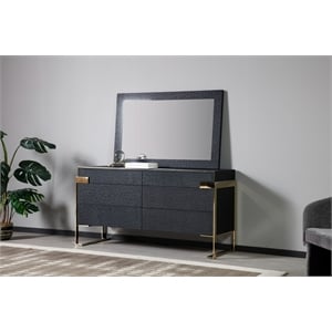 Rothsay - Modern Wenge & Gold Dresser