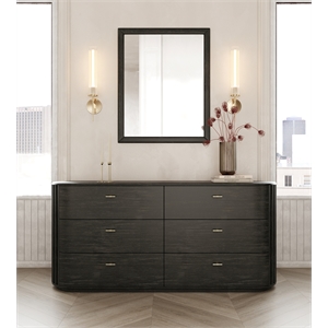 Fields - Modern Black Acacia Dresser