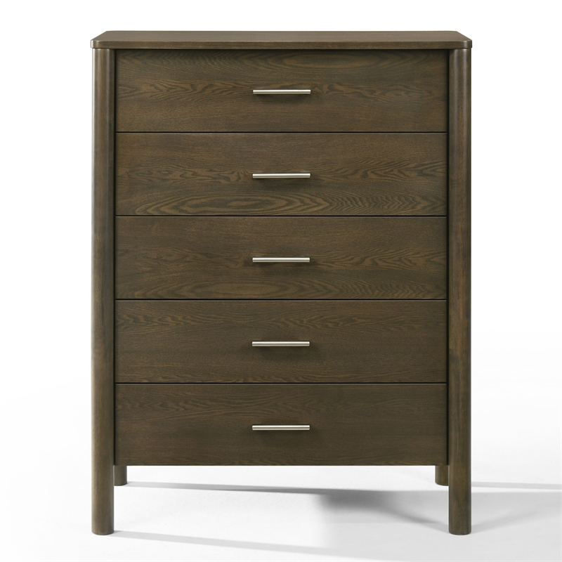 Carolina - Modern Wenge 5-drawer vertical Chest