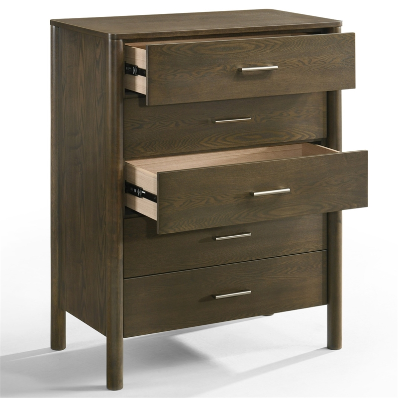 Carolina - Modern Wenge 5-drawer vertical Chest