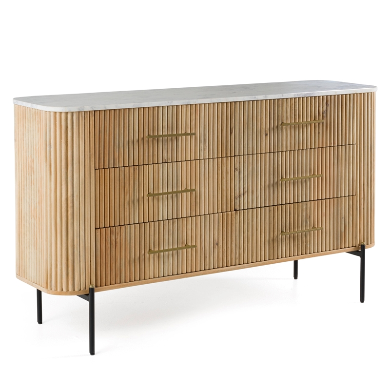 Cambridge White Marble & Mango Dresser