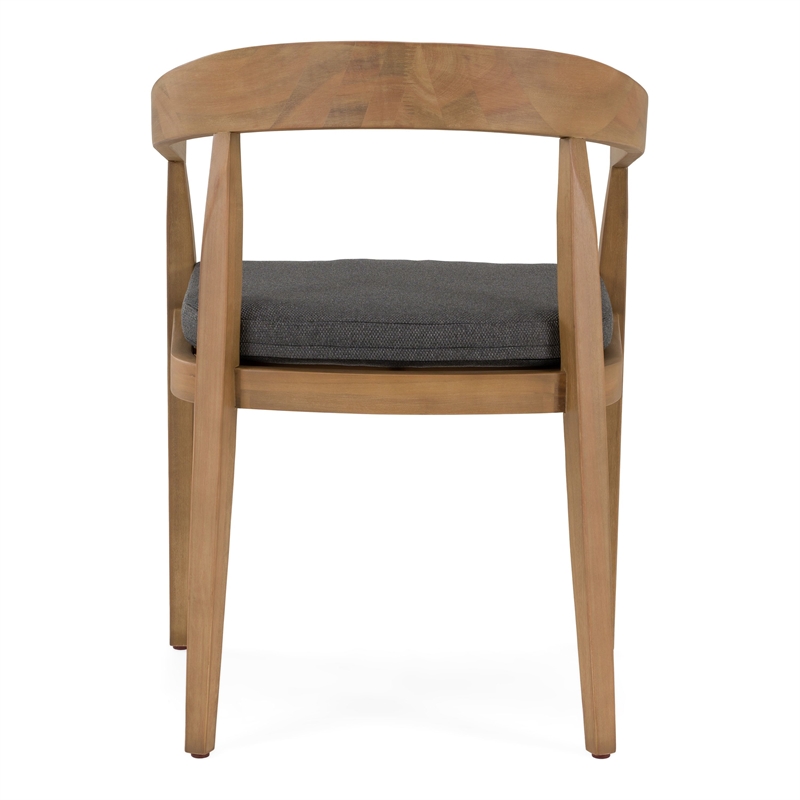 Sintra - Outdoor Grey Olefin + Eucalyptus Dining Chair