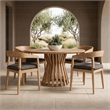 Sintra - Outdoor Grey Olefin + Eucalyptus Dining Chair