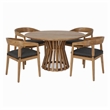 Sintra - Outdoor Grey + Eucalyptus Round Dining Table Set