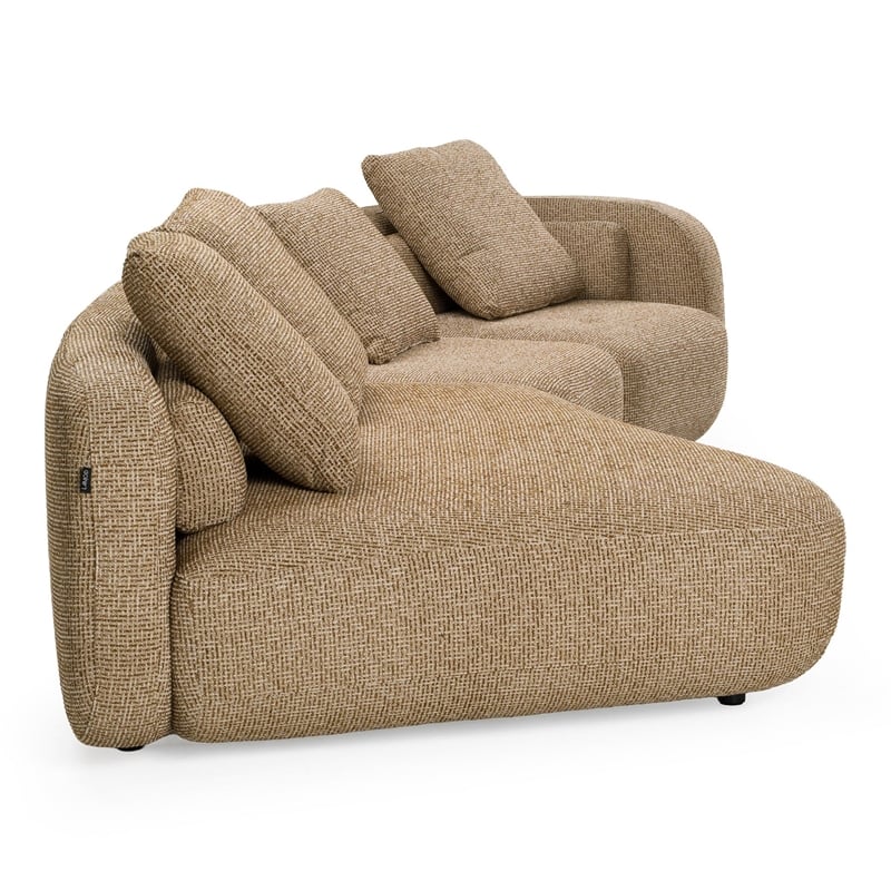 Percy - Contemporary Beige Fabric Left Facing Chaise Sectional Sofa