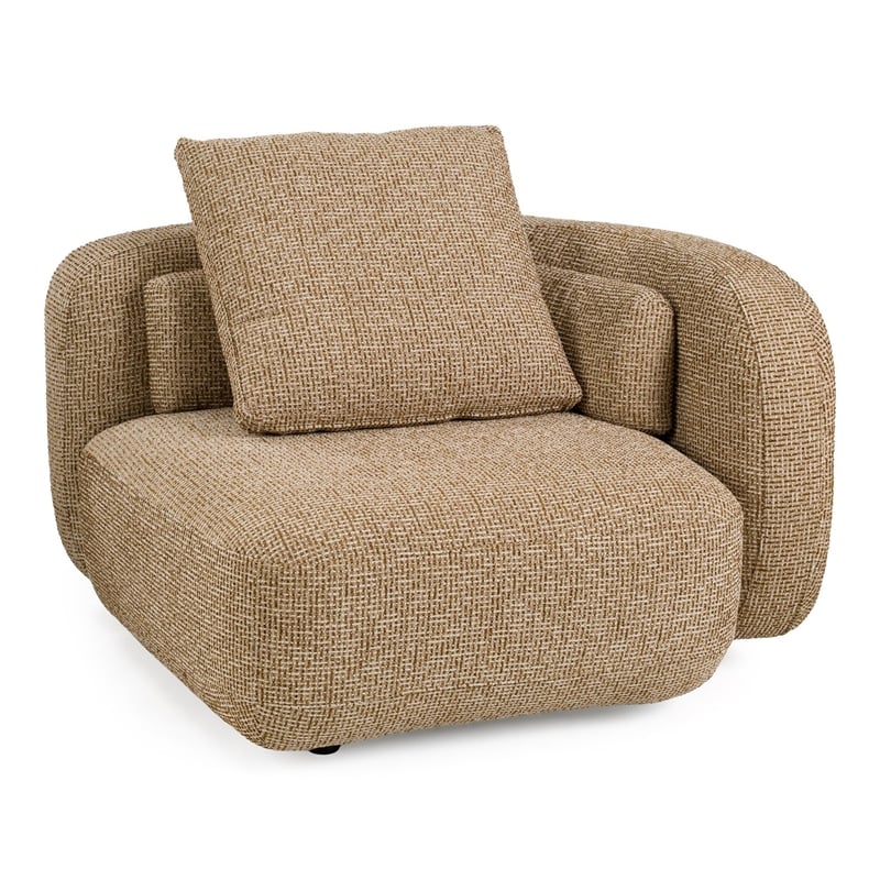 Percy - Contemporary Beige Fabric Left Facing Chaise Sectional Sofa