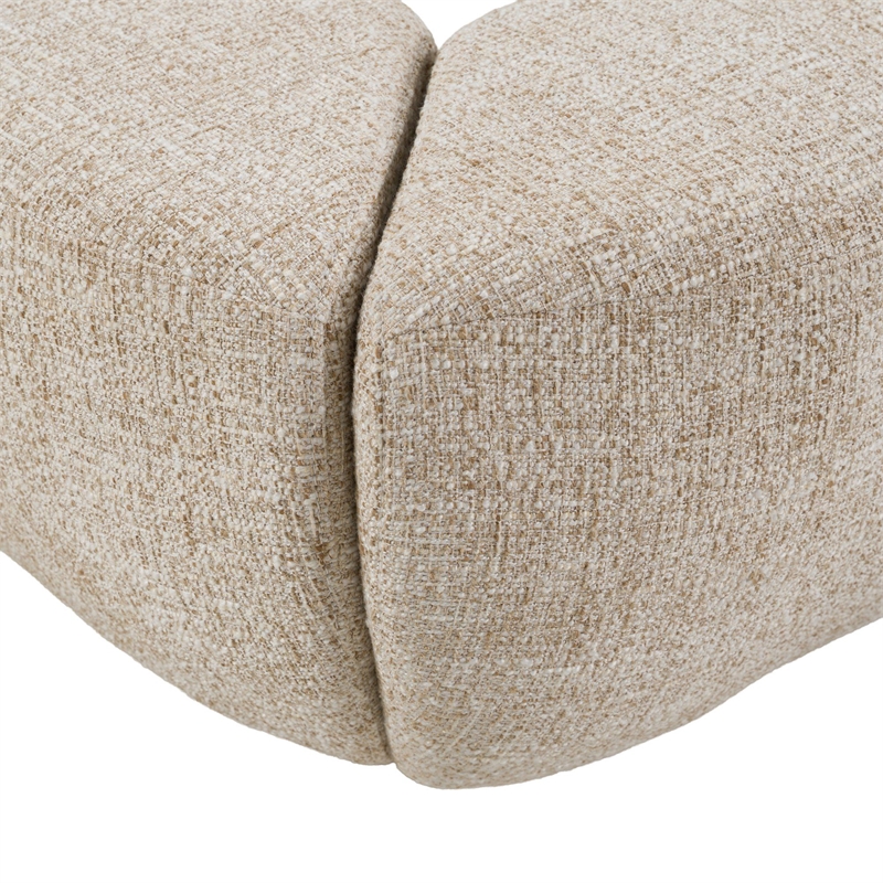 Pasha - Modern Cream Fabric Bed Eastern King