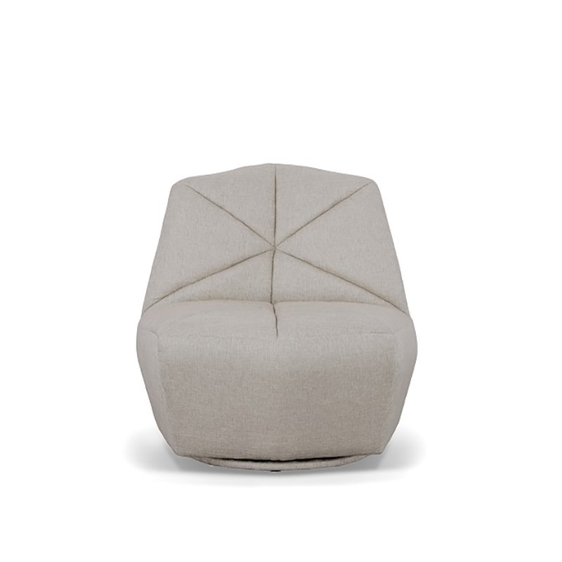 Divani Casa Tomlin Contemporary Fabric Upholstered Accent Chair in Gray