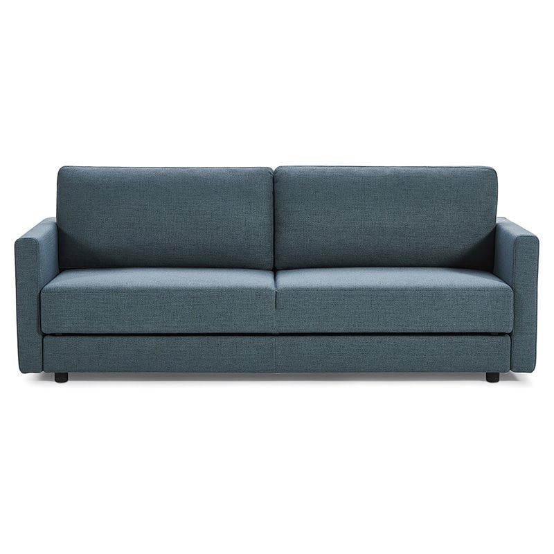 Divani Casa Fredonia Modern Polyester Fabric Sofa Bed w/ Storage in Blue