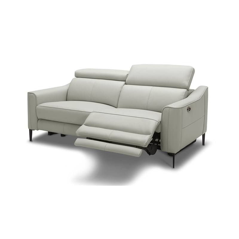 Divani Casa Eden Modern Leather Upholstered Sofa Set w/ USB Port in Gray