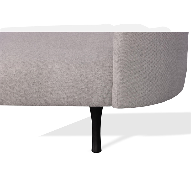 Divani Casa Jamie Removable Cushion Fabric Upholstered Seater Chaise in Gray