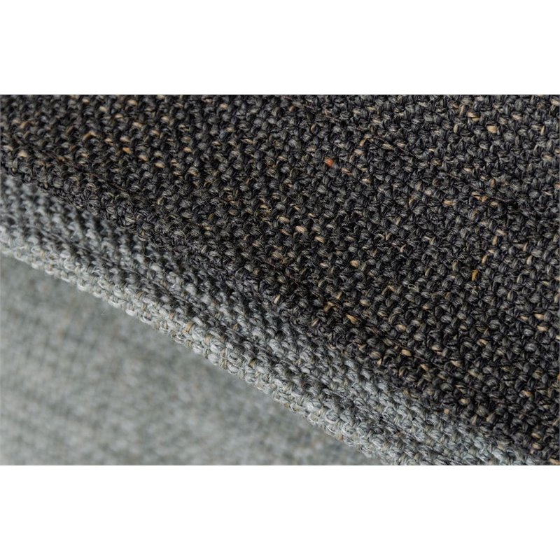 Divani Casa Mars Modern Fabric & Metal Upholstered Sofa in Dark Gray