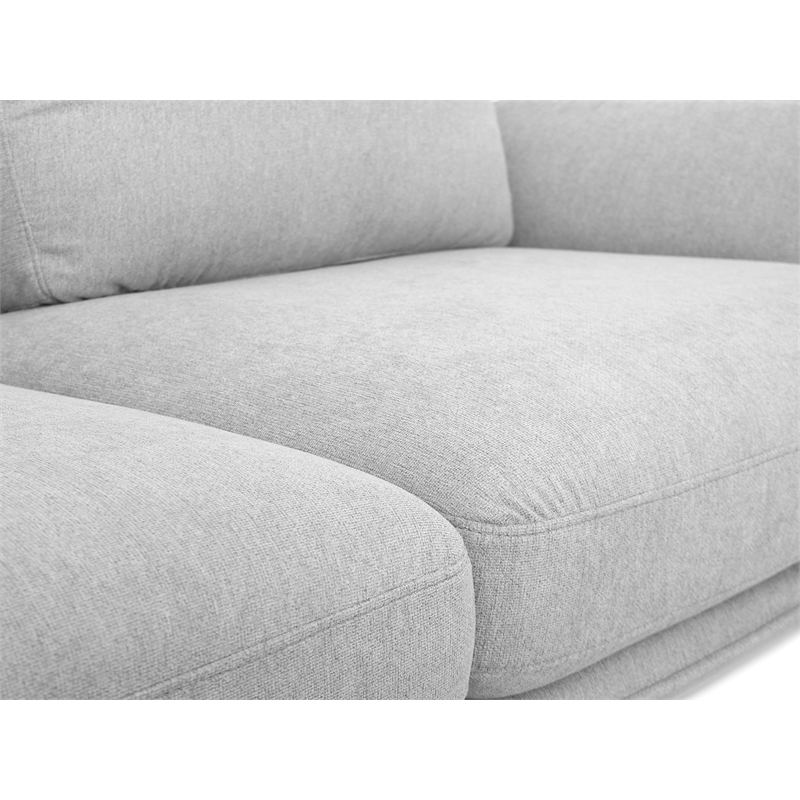 Divani Casa Dolly Modern Polyester Fabric Upholstered Sofa in Light Gray