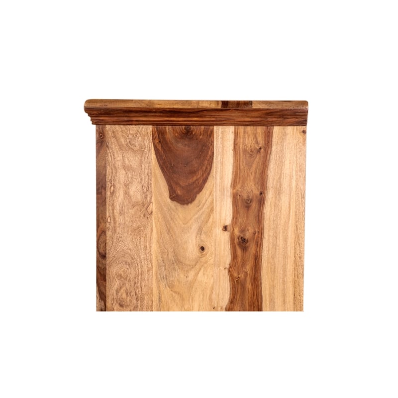 Homesphere Furniture Solid Sheesham Wood Nightstand with Drawer and Door.