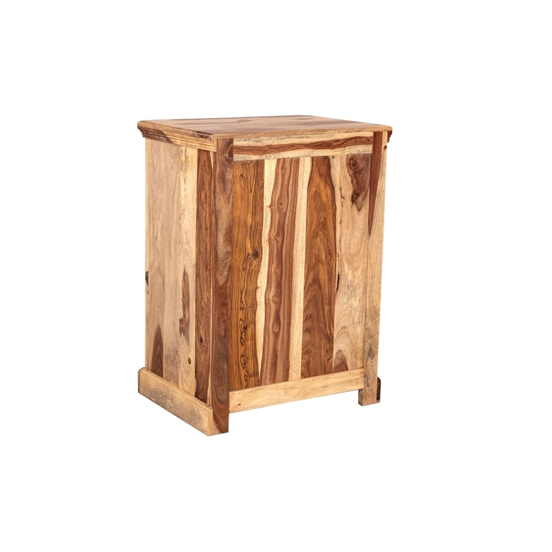 Homesphere Furniture Solid Sheesham Wood Nightstand with Drawer and Door.
