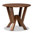 Homesphere Furniture Walnut Finished 35-Inch-Wide Round Wood Dining Table
