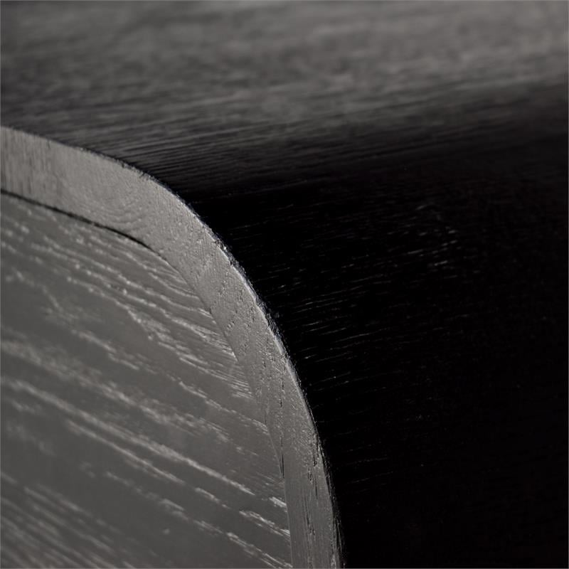 Homesphere Furniture Contemporary Black Finish Oak Night Stand