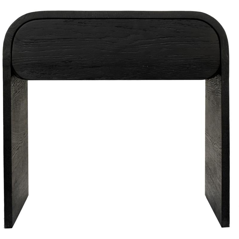 Homesphere Furniture Contemporary Black Finish Oak Night Stand