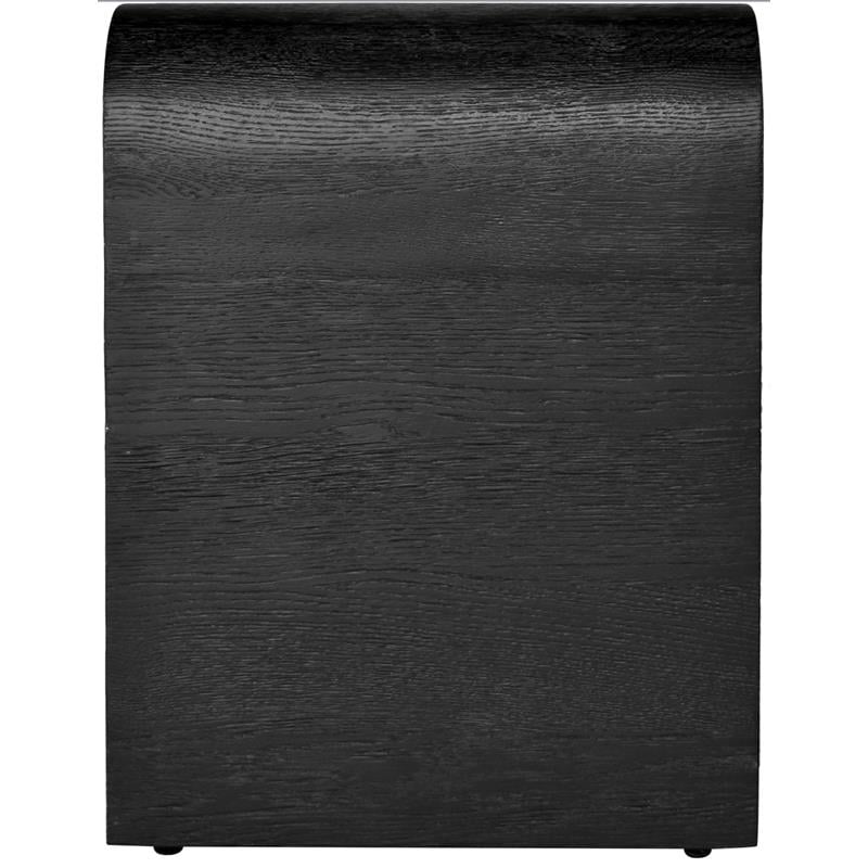 Homesphere Furniture Contemporary Black Finish Oak Night Stand