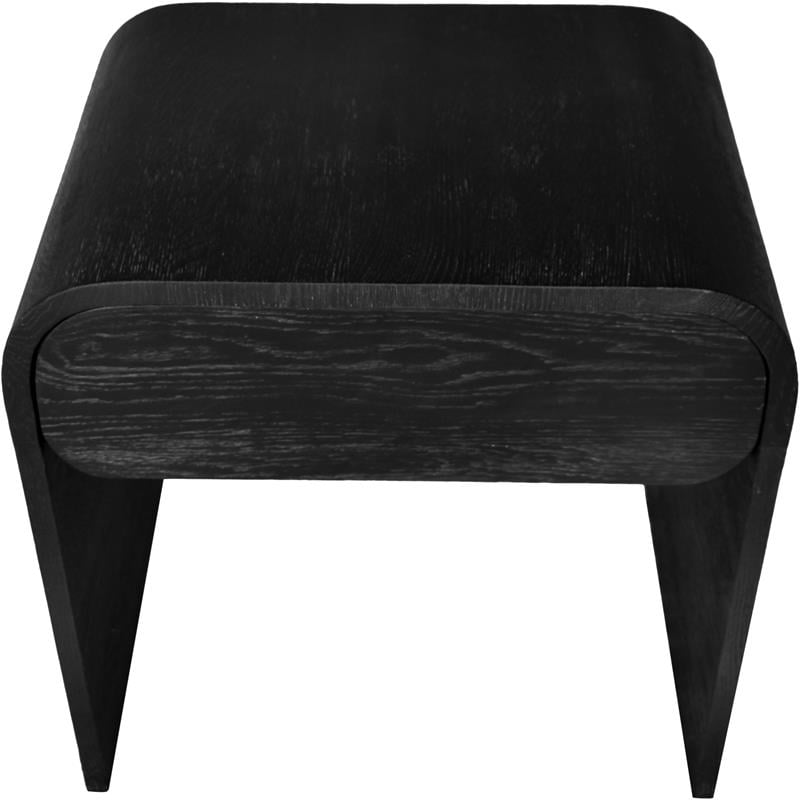 Homesphere Furniture Contemporary Black Finish Oak Night Stand