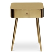 Homesphere Furniture Contemporary Gold Finish Metal Night Stand