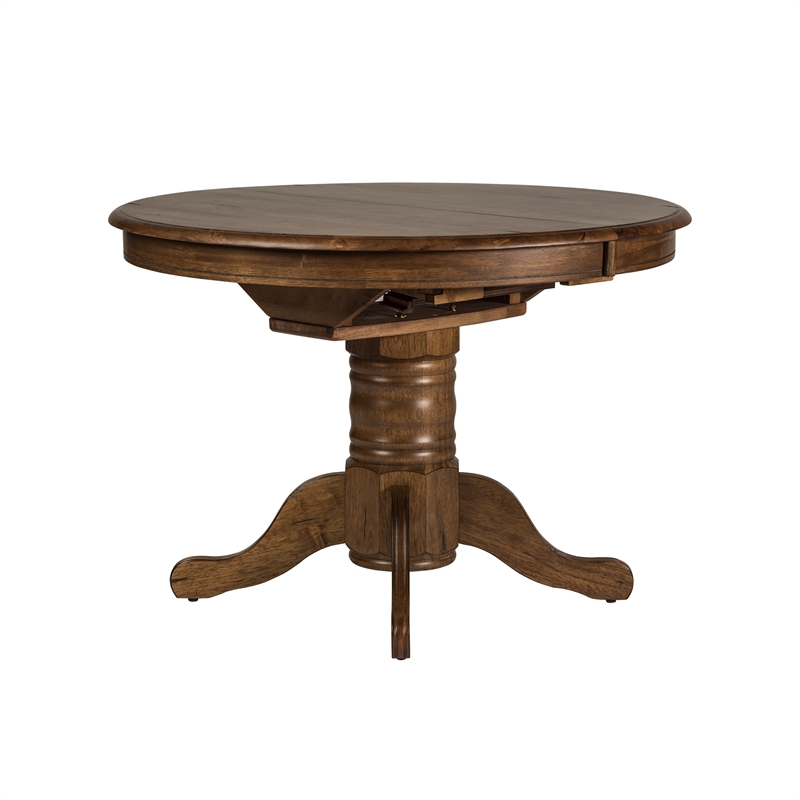 Homesphere Furniture Contemporary Crossing Pedestal Table in Natural
