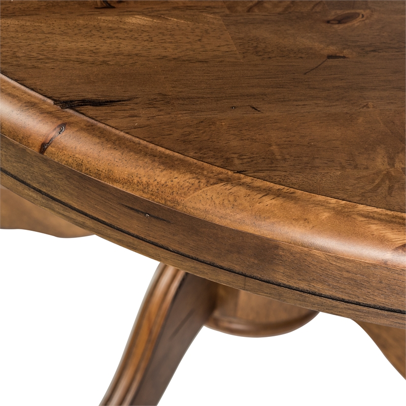 Homesphere Furniture Contemporary Crossing Pedestal Table in Natural