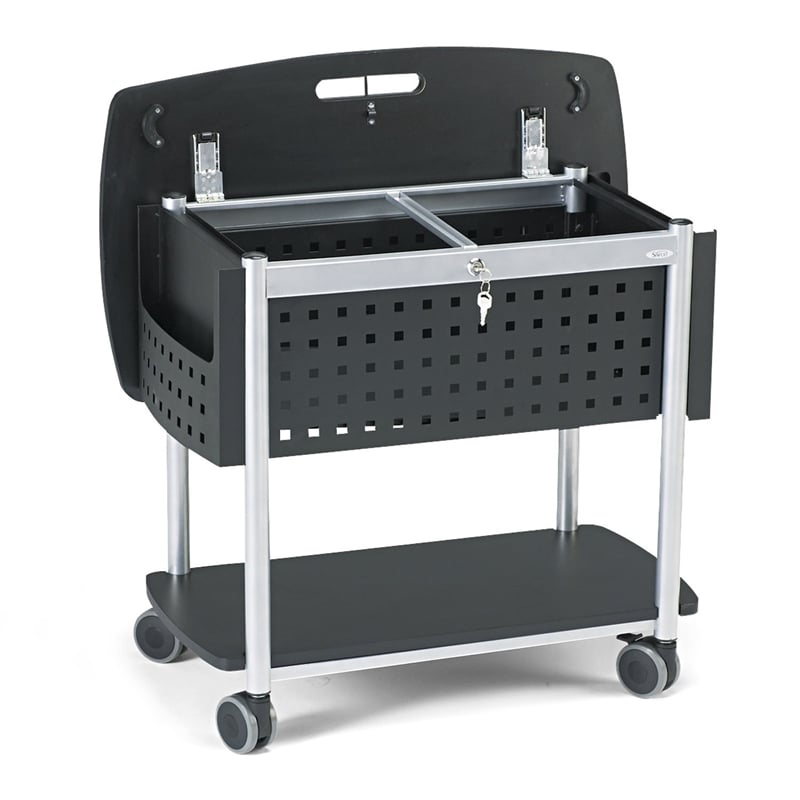 Homesphere Furniture Contemporary Mobile File with Worksurface in Black