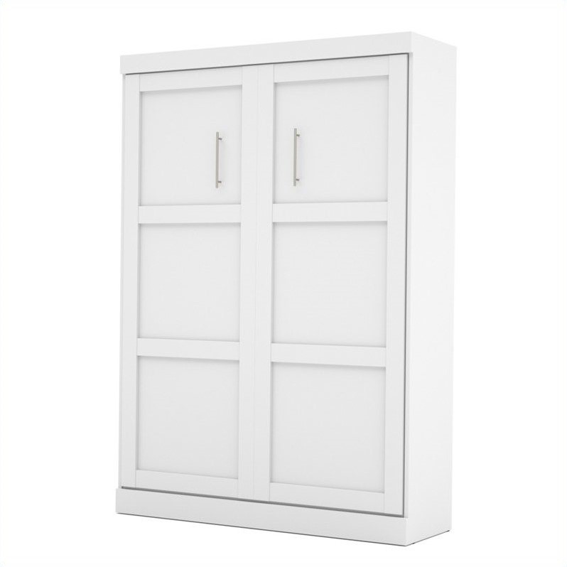 Homesphere Furniture Contemporary 59W Full Murphy Bed in White
