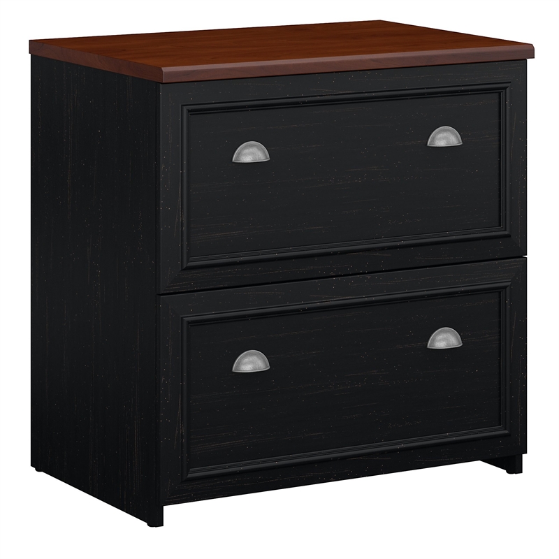 Homesphere Furniture Lateral File Cabinet in Antique Black - Engineered Wood