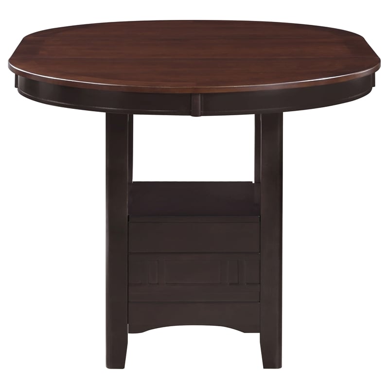 Homesphere Furniture Extendable Wood Counter Height Dining Table in Chestnut