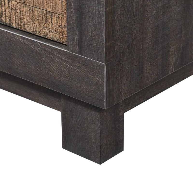 Homesphere Furniture Contemporary 2 Drawer Nightstand in Walnut
