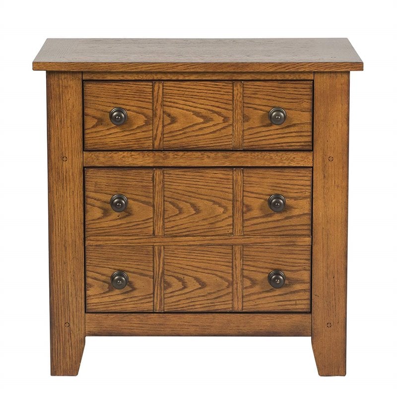 Homesphere Furniture Contemporary Cabin Medium Brown Night Stand